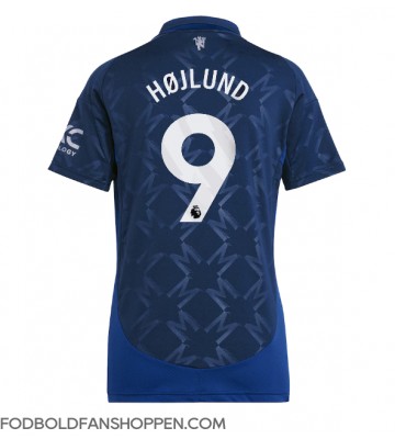 Manchester United Rasmus Hojlund #9 Udebanetrøje Dame 2024-25 Kortærmet